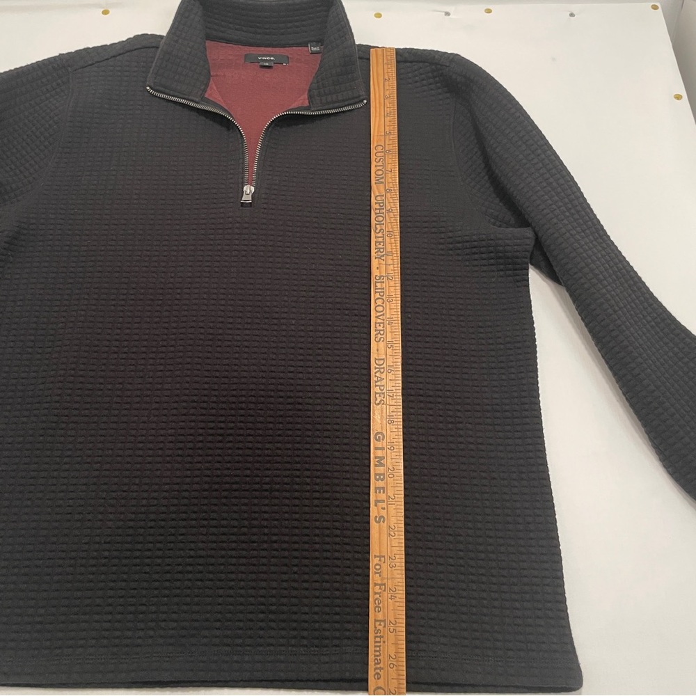 VINCE quarter zip black men’s Large - Picture 6 of 9